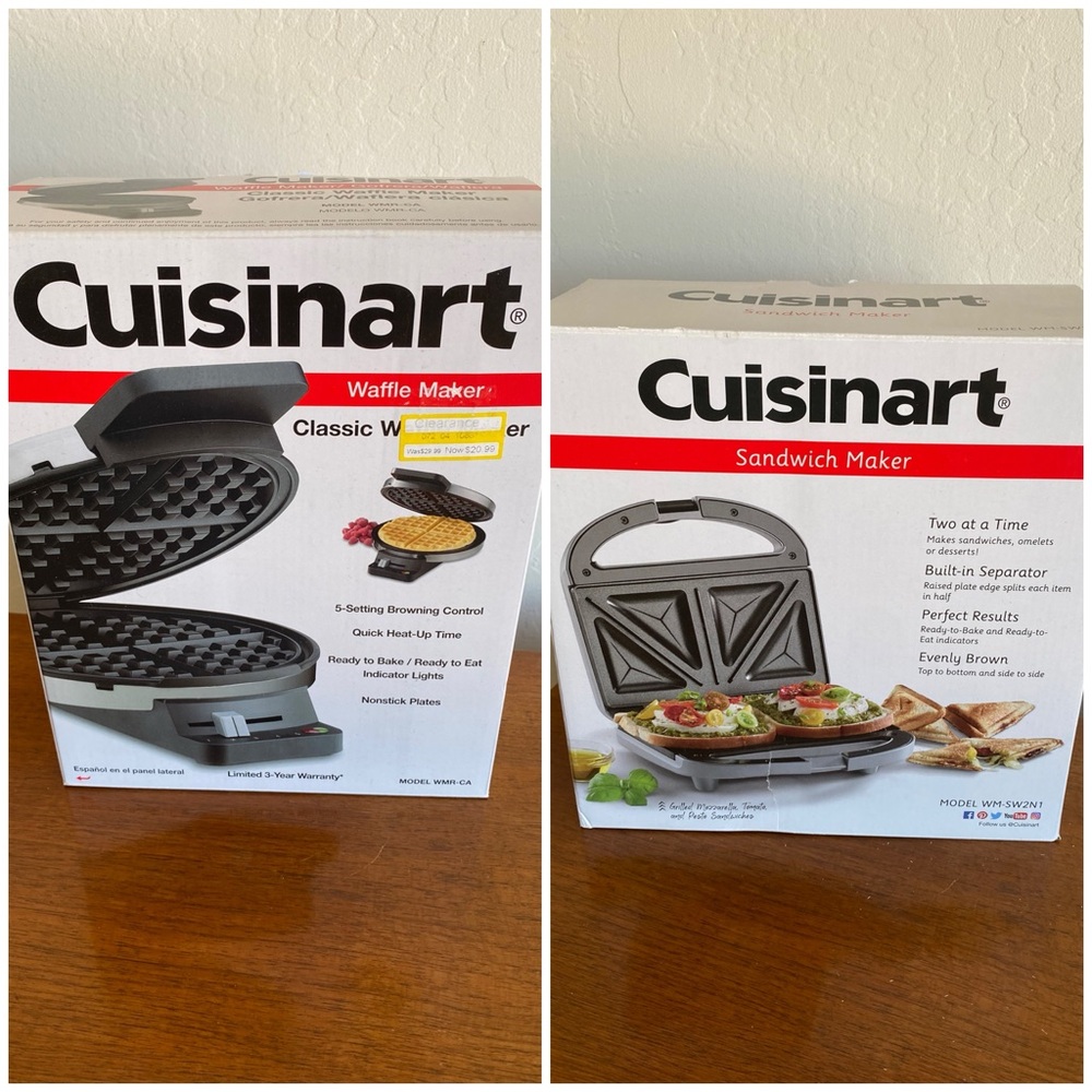 Brand new waffle maker and panini sandwich press cuisinart